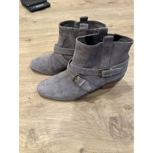 Cole Haan Boots Womens Size 8 Grey Jensynn Bootie Stormcloud Suede